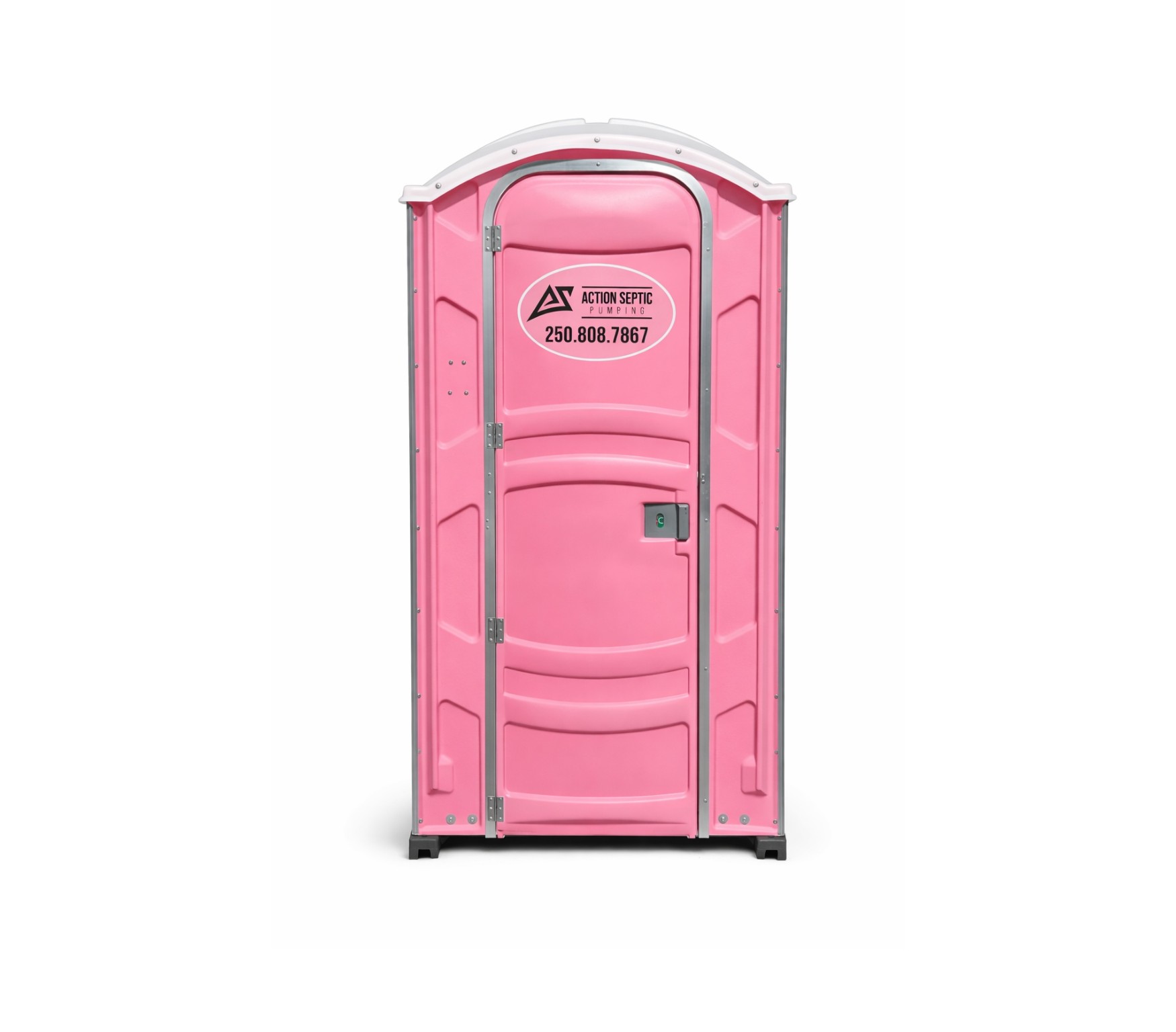 Pink Standard portable toilet - exterior view